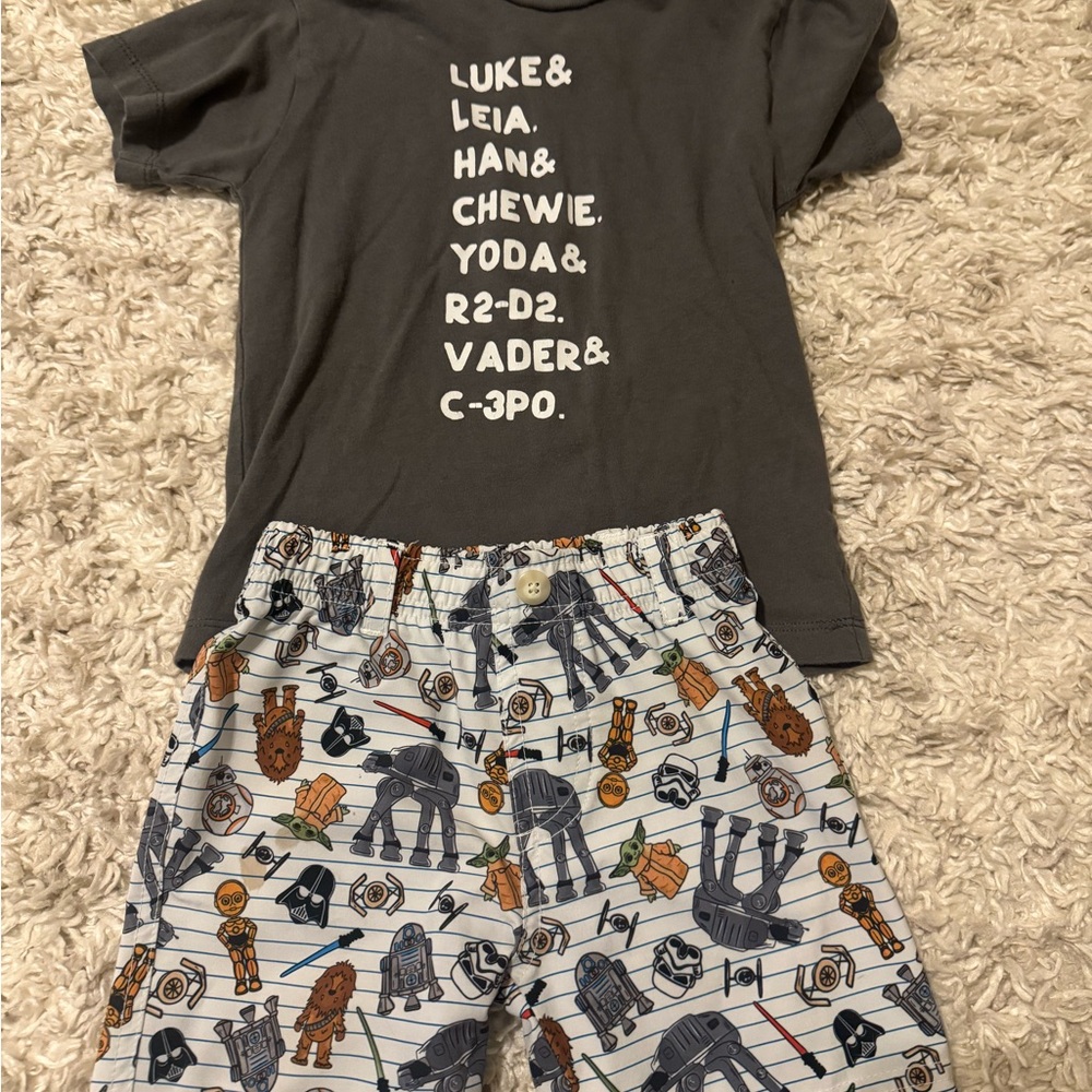 Star Wars Kids summer Set- Gray and White